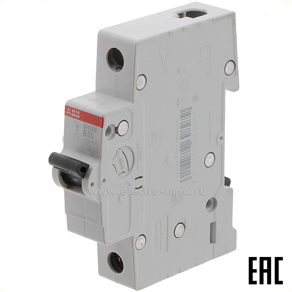 К6049. Автоматический выключатель SH201 B50А/1п/ 6,0кА на Din-рейку 2CDS211001R0505 B50 (АВВ)