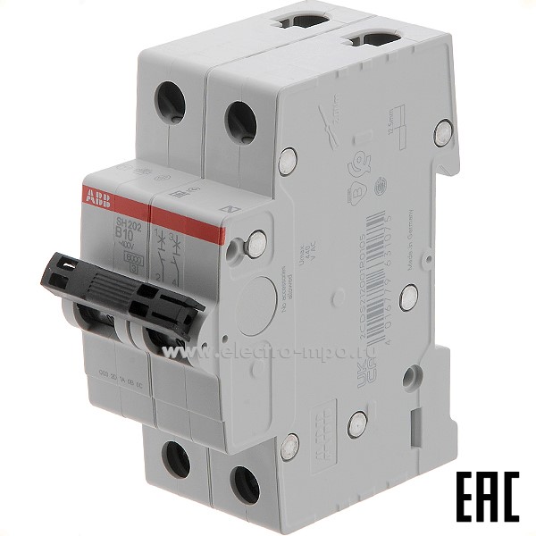 К6051. Автоматический выключатель SH202 B6А/2п/ 6,0кА на Din-рейку 2CDS212001R0065 B6 (АВВ)