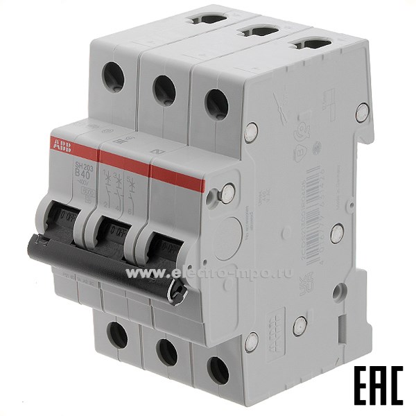 К6069. Автоматический выключатель SH203 B50А/3п/ 6,0кА на Din-рейку 2CDS213001R0505 B50 (АВВ)
