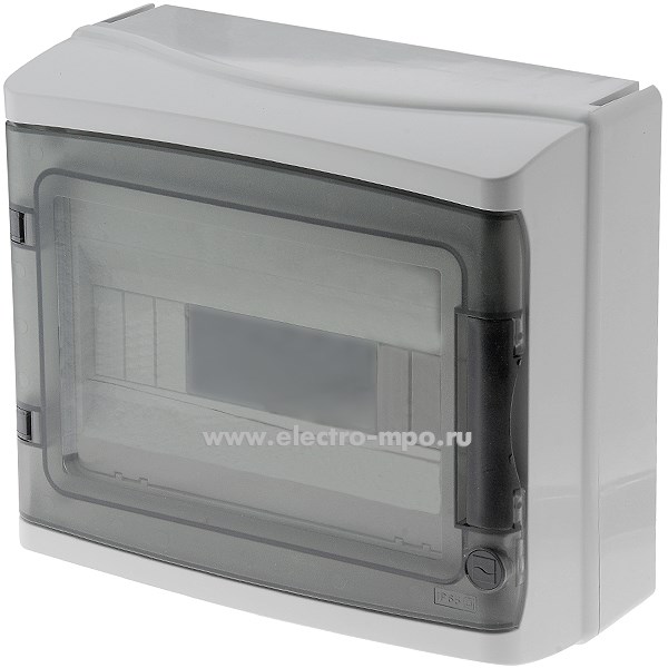 Е1027. Бокс RB12W6TGD RAM base навесной 12 модулей прозрачная дверь IP65 с клеммником 63А (ДКС)