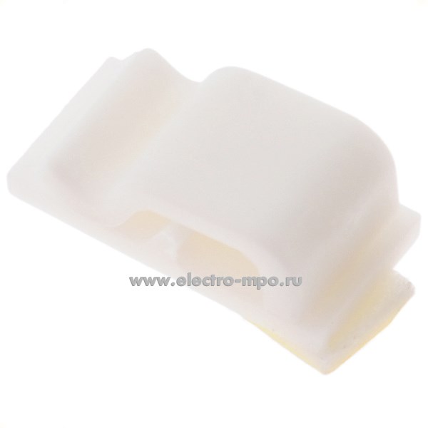 Г6811. Клипса 15-0250 самоклеящаяся белая для кабеля тип "R" 8,5х17мм (РосДюбель Россия)