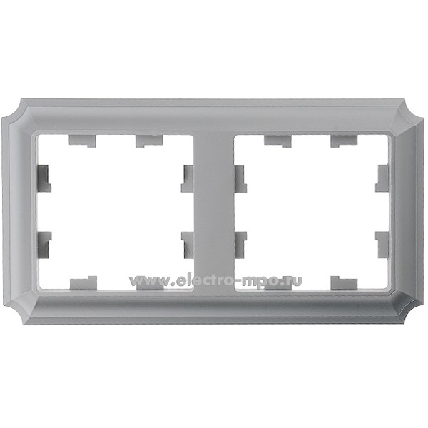 Ю3852. Рамка-2 AtlasDesign Antique ATN100902 универсальная сталь (Systeme Electric)