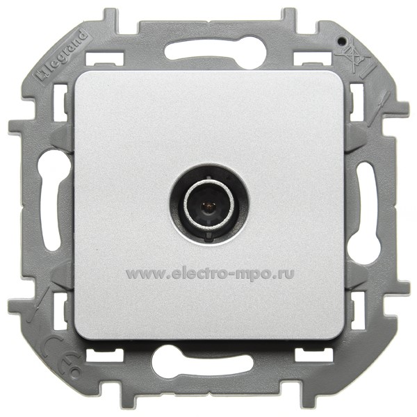 Ю5826. Механизм Inspiria 673852 розетки TV тип "звезда" с/п алюминий (Legrand/Daccord)