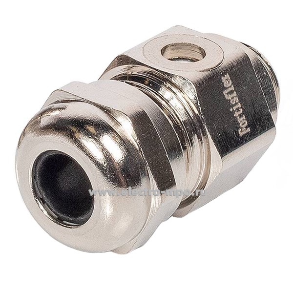 Т2070. Сальник 88243 ВК-ВМ-М12 латунный вентилируемый, с контргайкой (D кабеля 4-8мм, IP68) (Fortisflex)