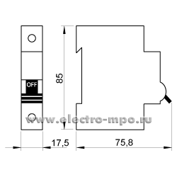 К6112. Автоматический выключатель S201 C20А/1п/ 6,0кА на Din-рейку 2CDS251001R0204 C20 (АВВ)