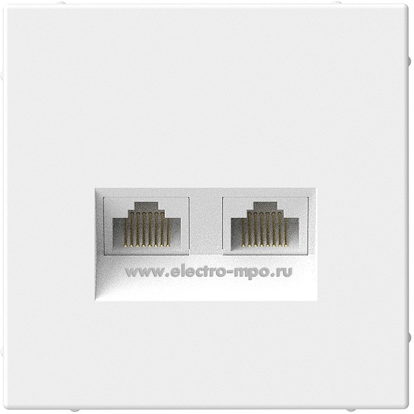 Р2877. Механизм ArtGallery GAL001385 розетки компьютерной 2 входа RJ45 5е с/п лотос (Systeme Electric)