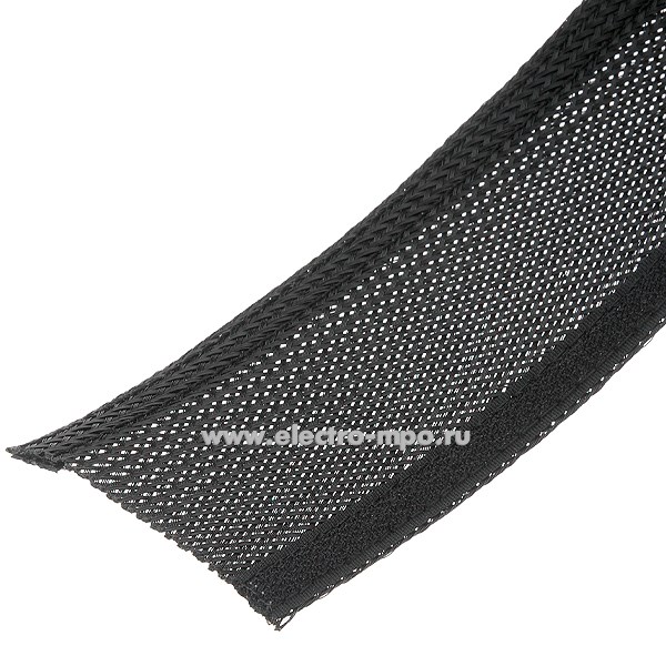 М5066. Оплётка 90928 XV-19 кабельная с замком-липучкой D обхвата - 15мм полиэстер чёрная (Fortisflex)