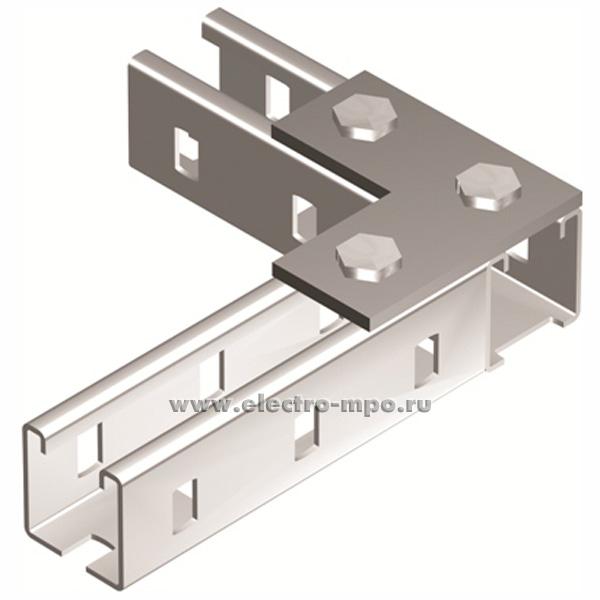 М2485. Пластина BMD1021HDZ соединительная L-образная с 3-мя отверстиями гор. цинк (ДКС)