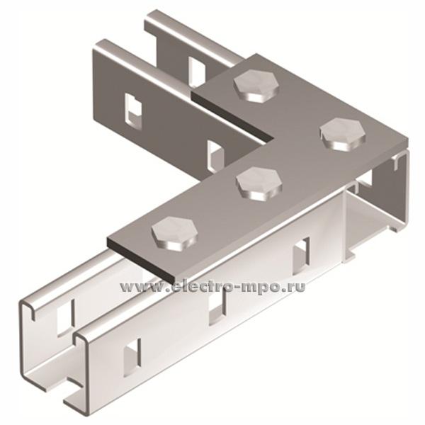 М2486. Пластина BMD1022HDZ соединительная L-образная с 4-мя отверстиями гор. цинк (ДКС)