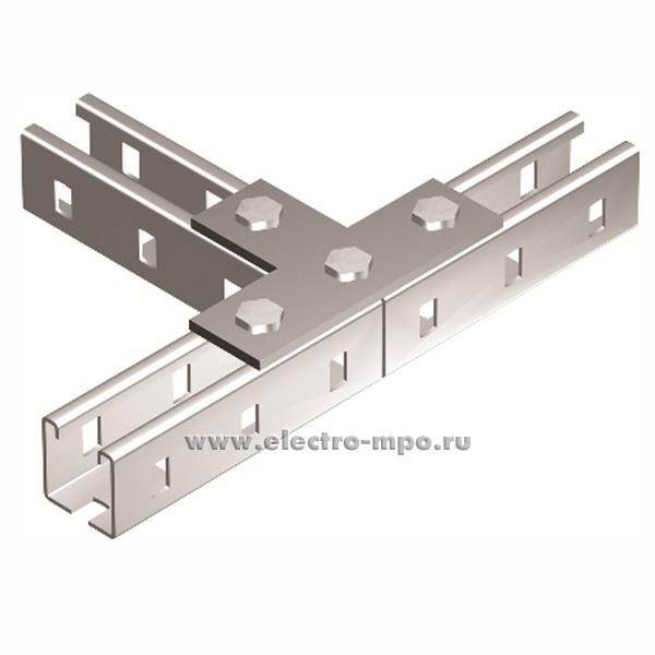 М2487. Пластина BMD1031HDZ соединительная Т-образная с 4-мя отверстиями гор. цинк (ДКС)