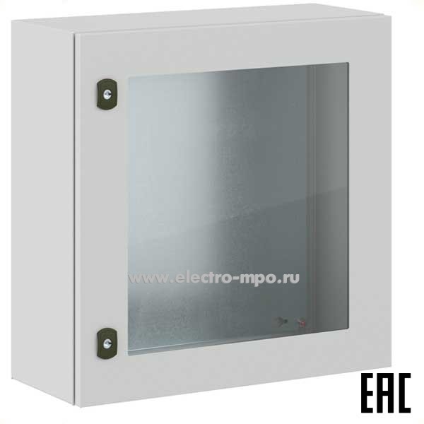 Е9156. Шкаф STX R5STX0669-OUTDOOR навесной IP66 600х600х250 с прозрачной дверью и монтажной платой (ДКС)