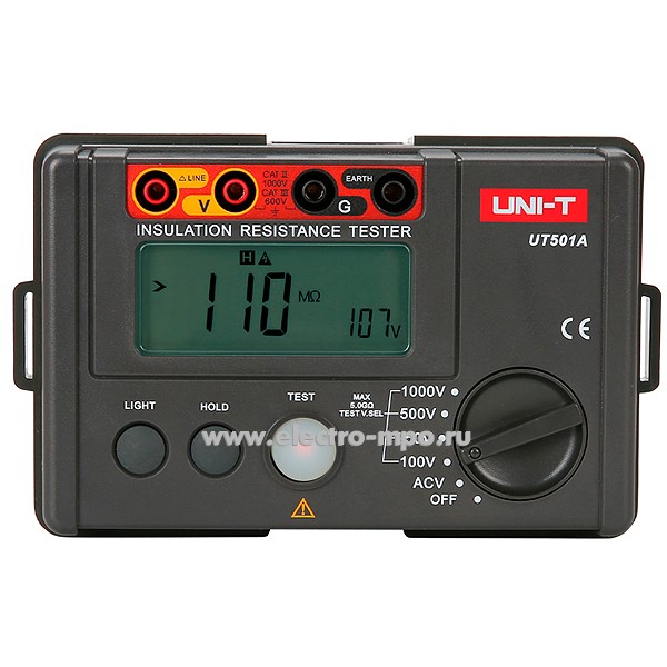 И47. Измеритель 13-0043 сопротивления изоляции UT501A (UNI-T) И47. Измеритель 13-0043 сопротивления изоляции UT501A (UNI-T)