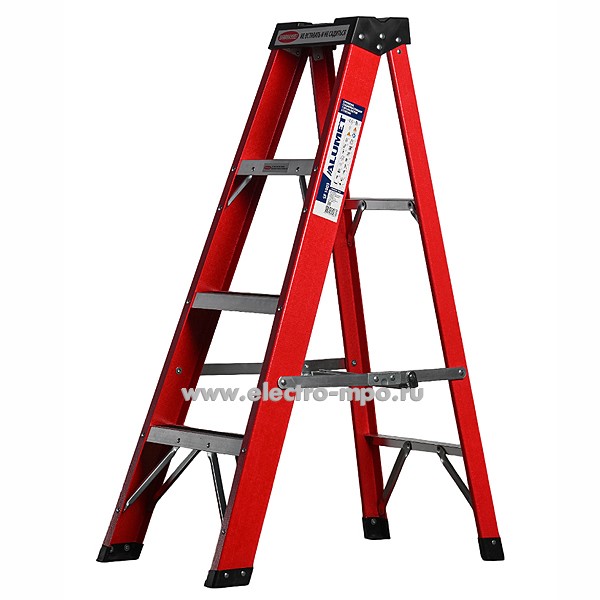 В6200. Стремянка SF1003 стеклопластик. 3 алюм. ступ. с органайзером (Алюмет Россия)