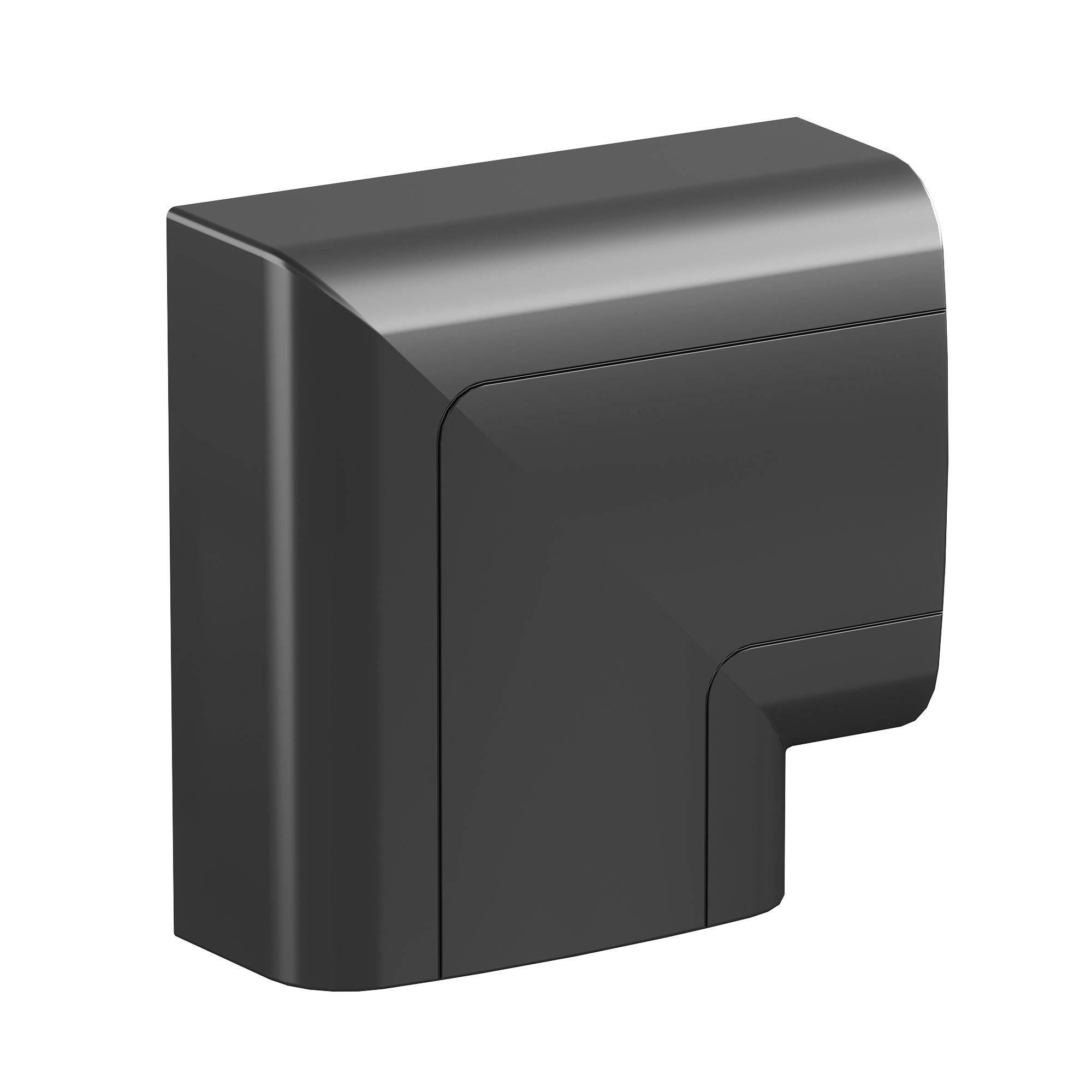 Д39. Угол 01003A плоский 110х50 мм, черный (ДКС)