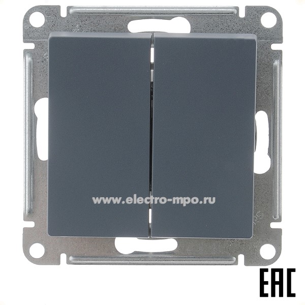 Ю4740. Механизм AtlasDesign ATN000765 переключателя 2 кл. с/п грифель (Systeme Electric)