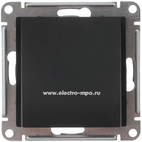 Ю4260. Вывод кабеля AtlasDesign ATN001099 декоративный с суппортом с/п карбон (Systeme Electric