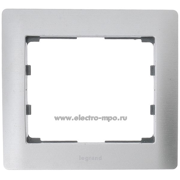 Ю6449. Рамка-1 Galea Life 771951 матовый алюминий (Legrand)