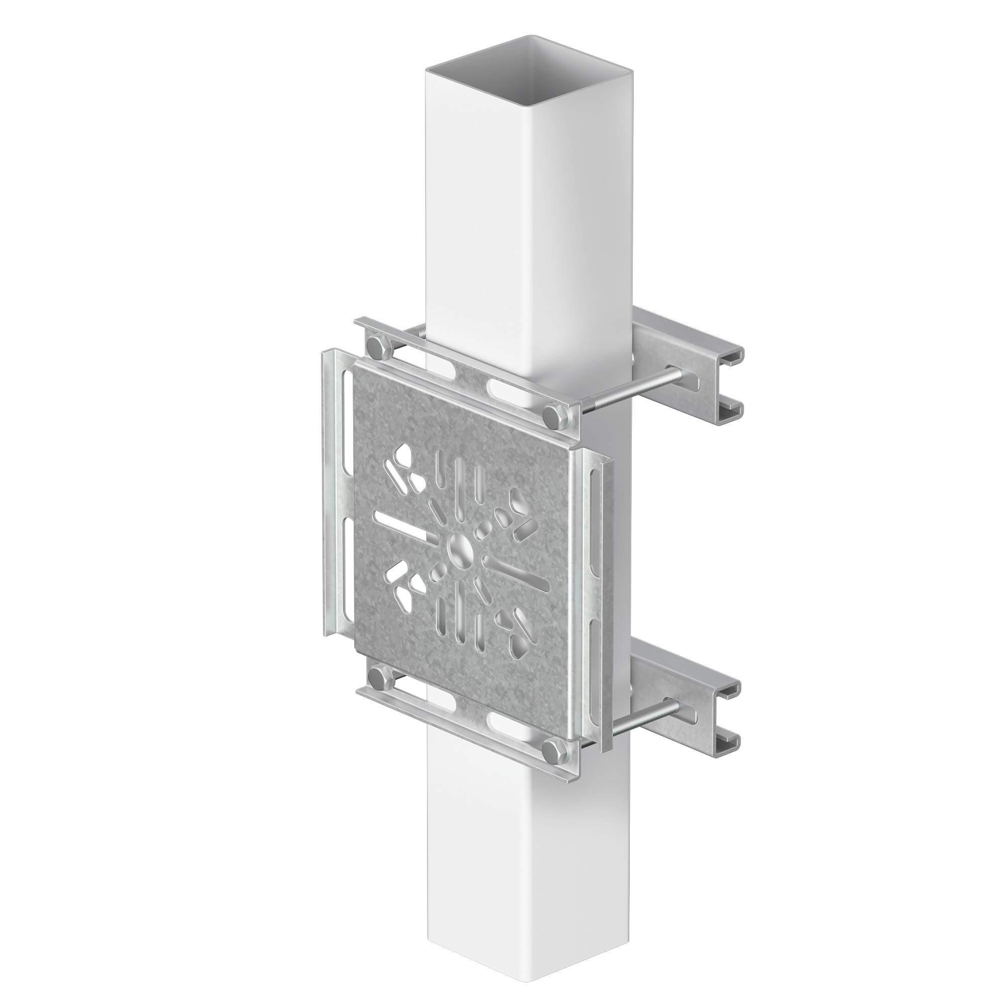 М24. Монтажная BMF1810HDZ пластина 226х226х15 мм, горячеоцинкованная (ДКС)