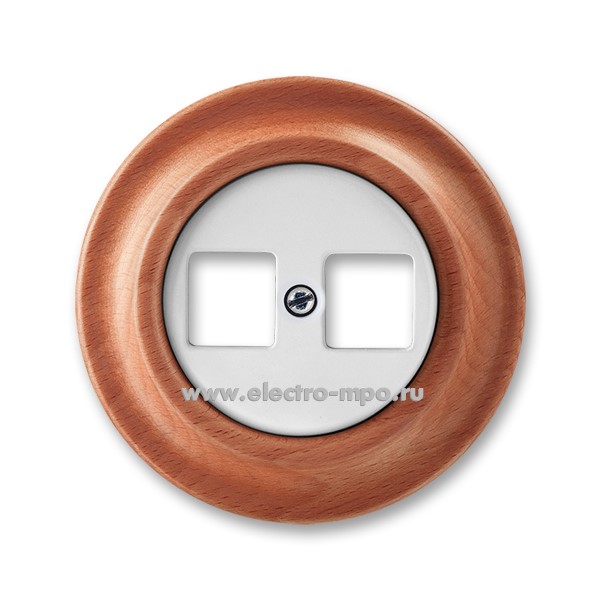 Р8478. Накладка Decento 5014K-C0101852 2CHK291018C4052 с рамкой для информ. разъёмов с/п белый/вишня