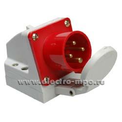 Р5737. Вилка 514-6d на поверхность 3P+E 16А 415В IP44 с крышкой без сальника М25 (РСЕ Австрия)