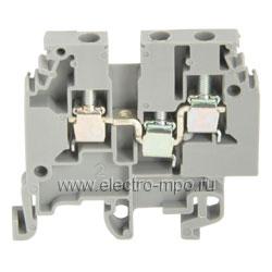 Б7510. Клемма M4/6.3A 1SNA115468R2000 трехпроводная винтовая серая 4мм2 32А 800B ширина 6мм (TE)