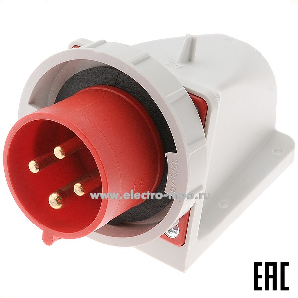 Р5814. Вилка 544-6 на поверхность 3P+E 125А 415В IP67 без сальника М63 (РСЕ Австрия)