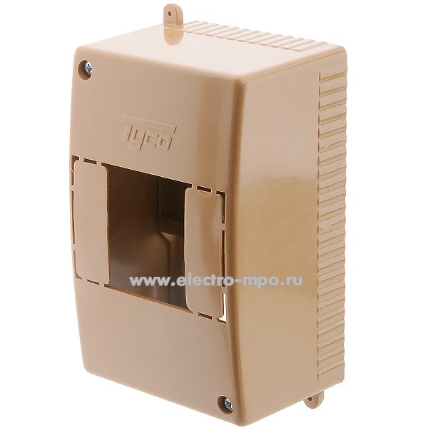 Е0907. Бокс 68024К коричневый на 4 модуля без клеммника и двери IP30 (Рувинил Москва)