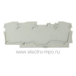 Б7578. Пластина торцевая TopJob 2006-1391 серая для трехпроводных пружинных клемм 6,0мм2 (Wago)