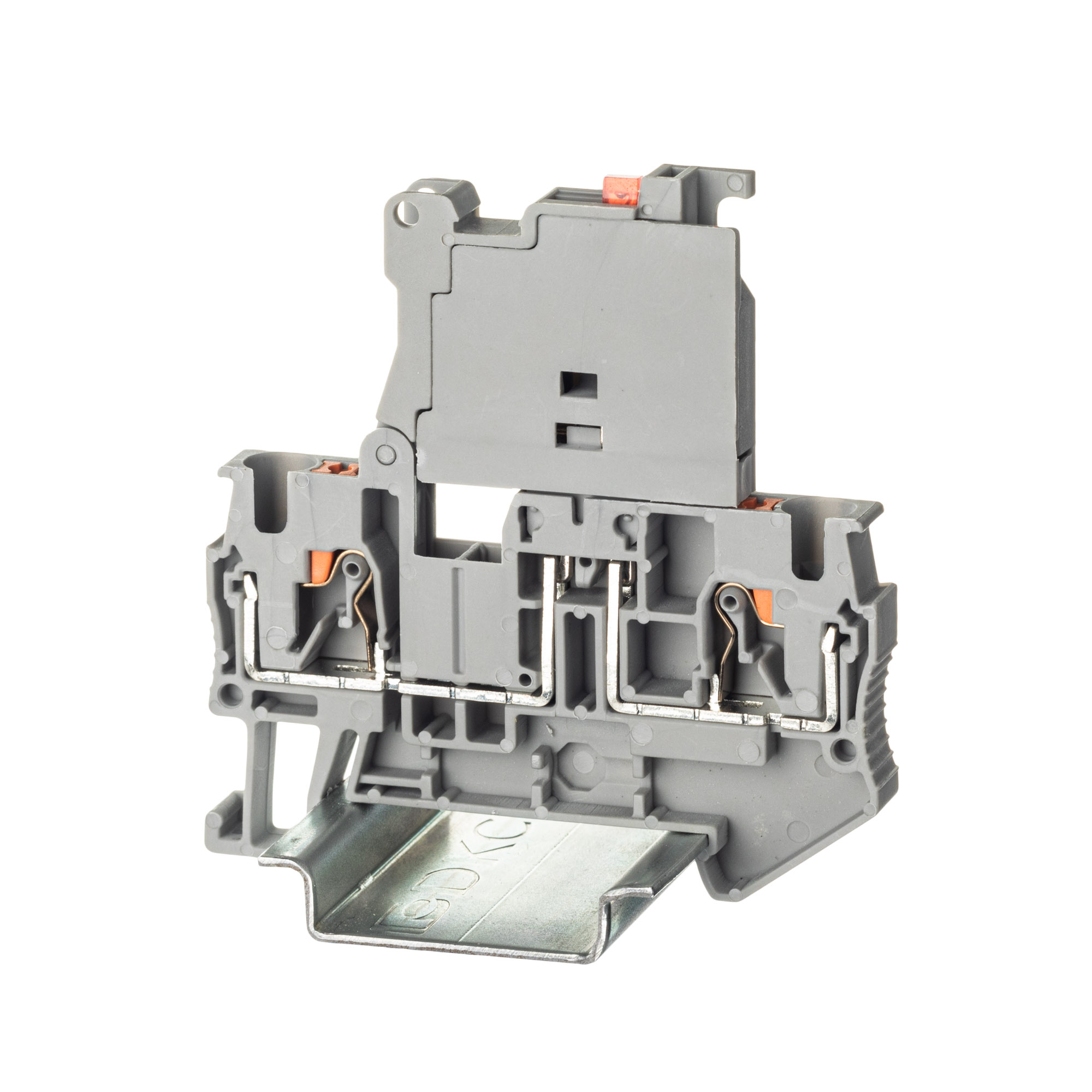 К23. Клемма VPR-4-HESILED250 для предохранителя, зажим push-in, 2 точки подключения, 4 кв.мм,  (ДКС)