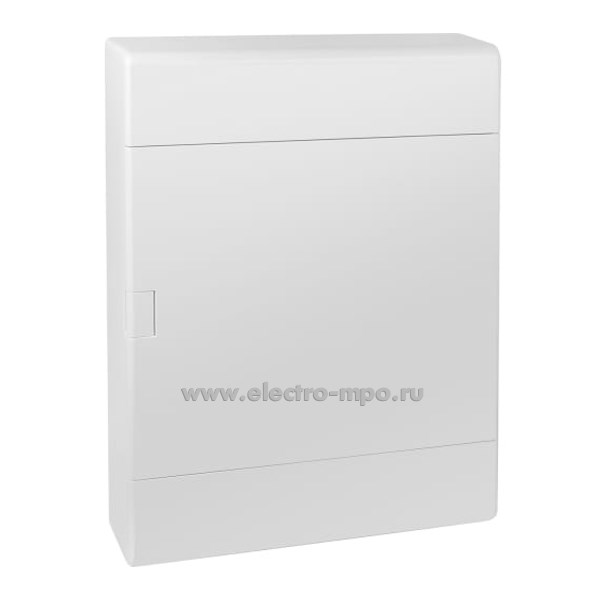 Е0950. Бокс 68054Б белый  на 54 модуля с клеммником непрозрачная дверь IP41 (Рувинил Москва)