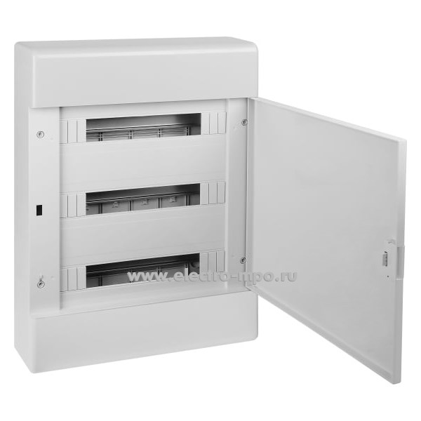 Е0952. Бокс 68054С серый  на 54 модуля с клеммником прозрачная дверь IP41 (Рувинил Москва)