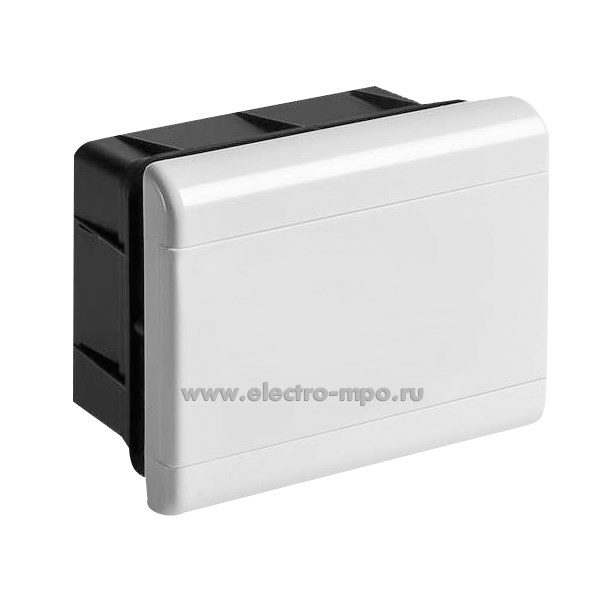 Е0409. Бокс 68126Б белый встраиваемый на 5 модулей с клеммником непрозрачная дверь IP40 (Рувинил)