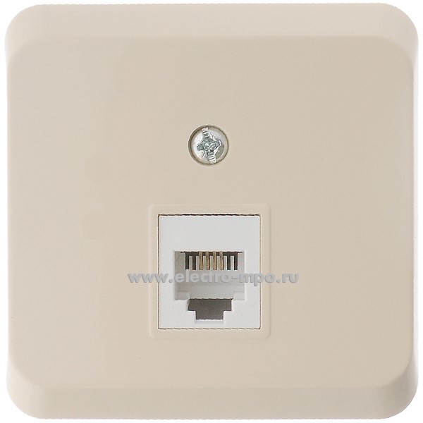 Ю4897. Розетка Этюд TELA-001K телефонная RJ11 о/п кремовый (Systeme Electric)