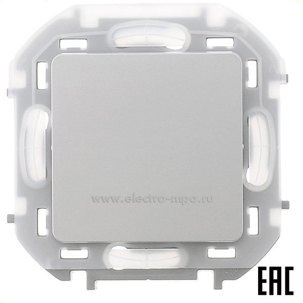 Ю5807. Механизм Inspiria 673672 переключателя 1кл. IP44 с/п алюминий (Legrand/Daccord)