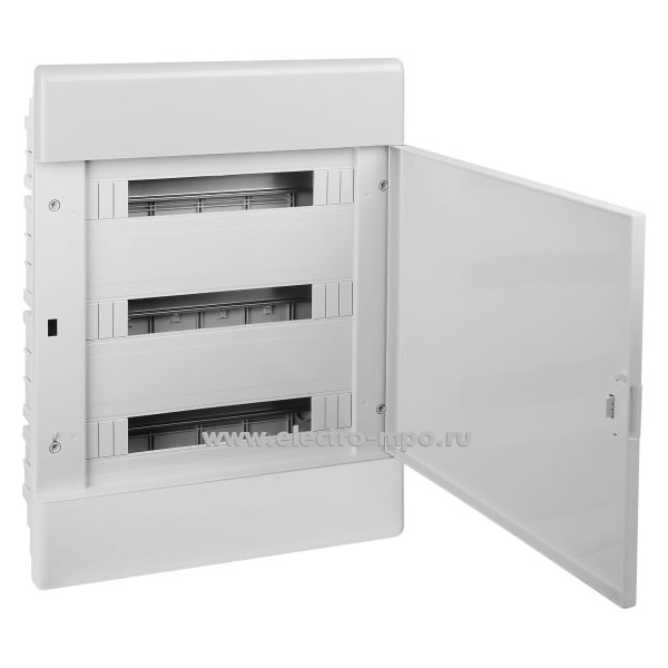 Е0473. Бокс 68154С серый встраиваемый на 54 модуля с клеммником непрозрачная дверь IP41 (Рувинил)