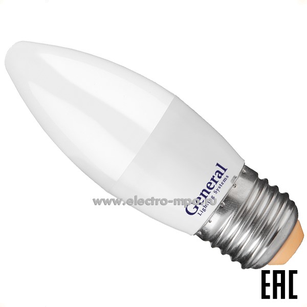 Л03. Лампа 8,5Вт 683200 GLDEN-CF-10-230-E27-6500К 860Лм светодиодная "свеча" дневной свет (General)