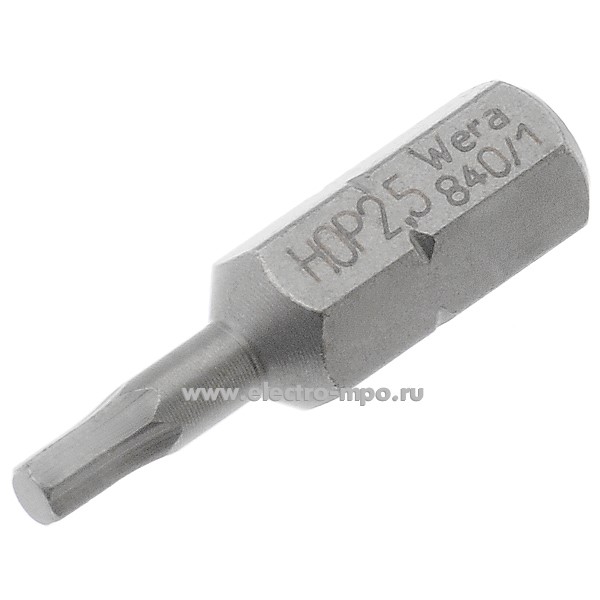 71546.В1546 Бита Hex-Plus HEX2,5 05056310 для винтов с шестигр. шлицем L=25мм (Wera)