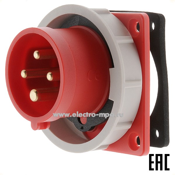 Р5832. Вилка 6142-6 на поверхность 3Р+Е с/п прямая 16А 415В IP67 (РСЕ Австрия)