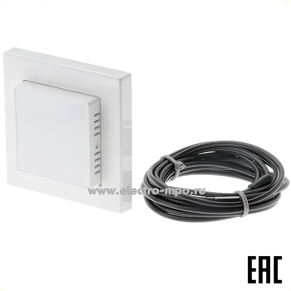 П9856. Терморегулятор Ридан Clever 21RT0108R с датч. темп. пола/воз. Т=5-45 град.С 16А Wi-Fi белый (Ридан)