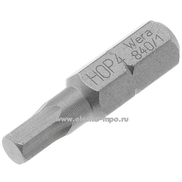 71548.В1548 Бита Hex-Plus HEX4 05056320 для винтов с шестигр. шлицем L=25мм (Wera)