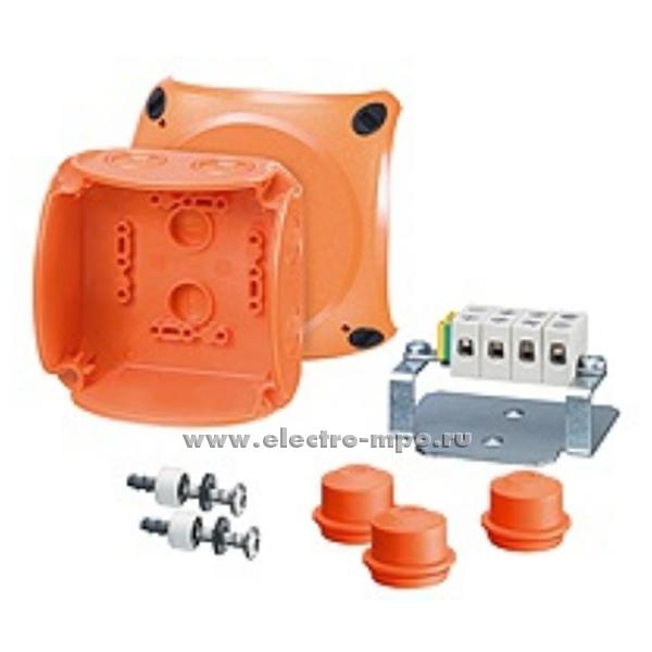 К2050. Коробка пожаростойкая FK0404 104х104х70 мм 5 клемм 4кв.мм 3 ввода IP65 (Hensel)