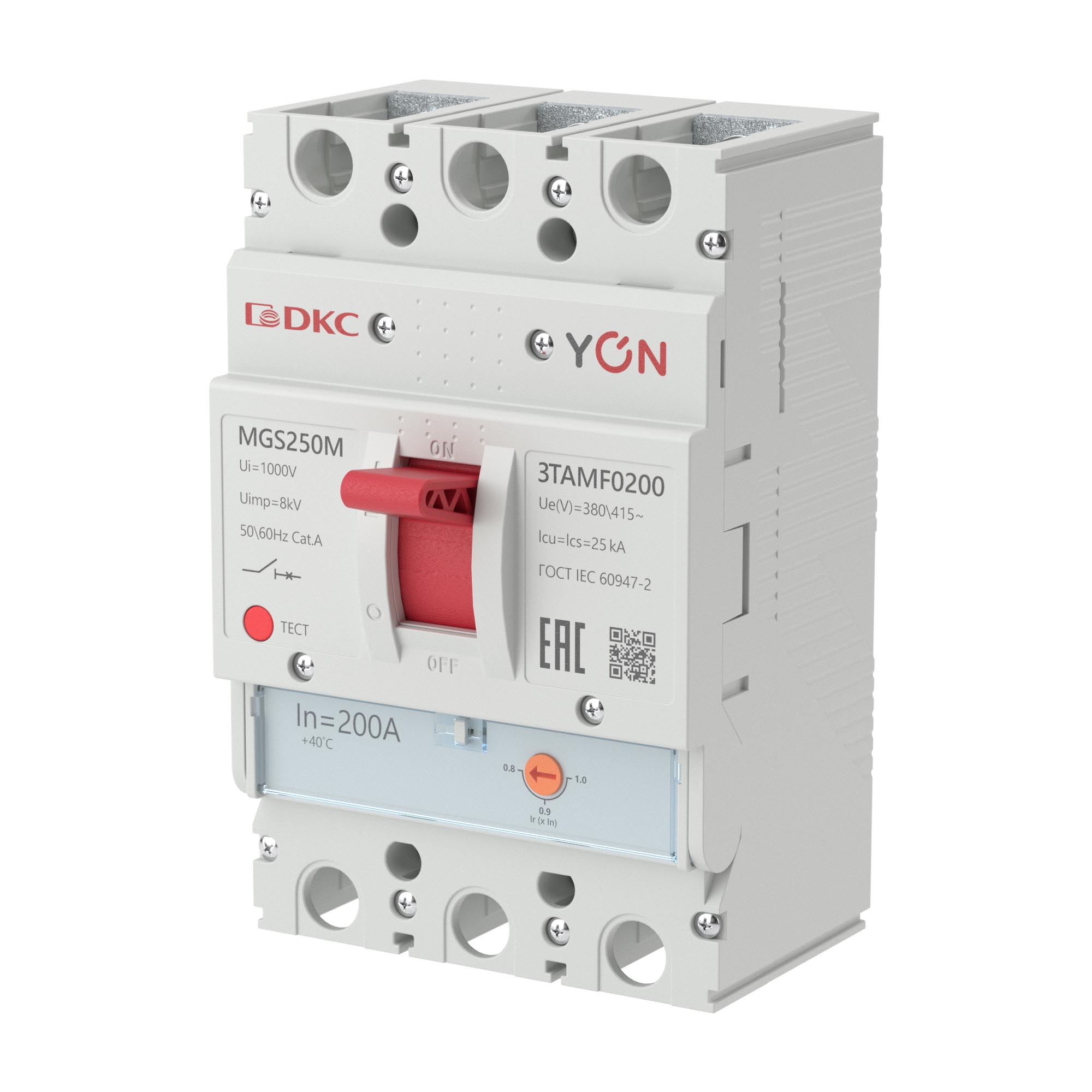 А15. Авт. MGS250N-3TAMF0200 выкл. YON MGS250 3P 160-200A  (ДКС)