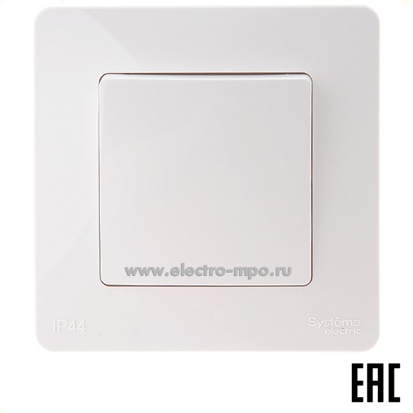 Ю4327. Переключатель Blanca BLNVS410601 1 кл. с/п белый IP44 (Systeme Electric)