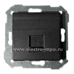 Ю1743. Накладка Simon 82 82005-38 для компьютерной розетки 1 вход графит (Simon Electric)