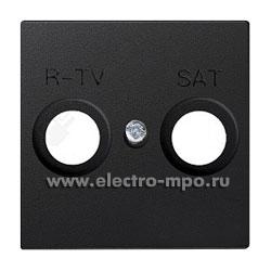 Ю1744. Накладка Simon 82 82097-38 розетки телевизионной TV-FM-SAT графит (Simon Electric Испания)