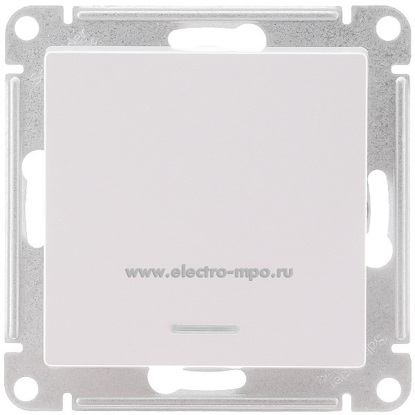 Ю4701. Механизм AtlasDesign ATN000413 выключателя 1 кл. с подсветкой с/п жемчуг (Systeme Electric)