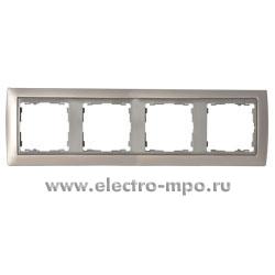 Ю1771. Рамка-4 Simon 82 82944-34 матовый шампань (Simon Electric Испания)