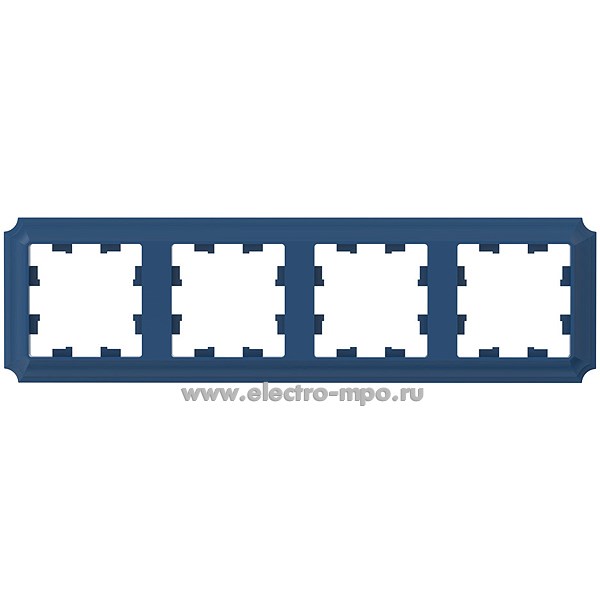 Ю3864. Рамка-4 AtlasDesign Antique ATN101104 универсальная аквамарин (Systeme Electric)