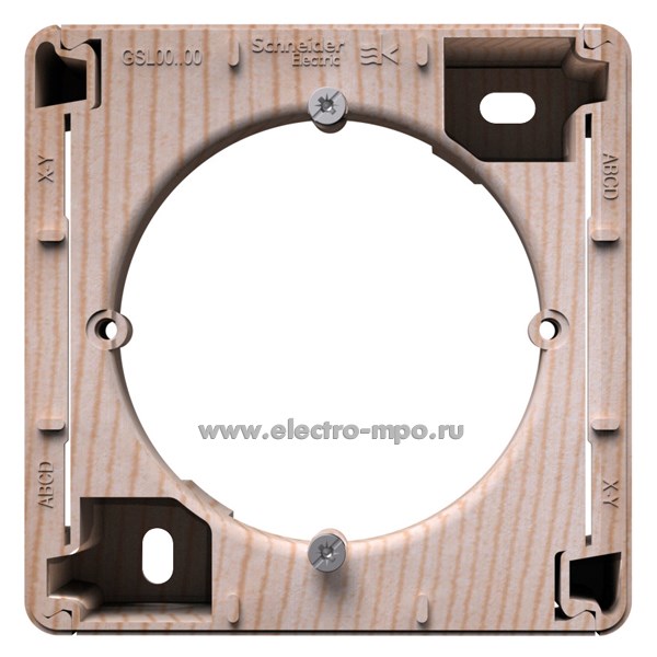 Ю0812. Коробка Glossa GSL001500 установочная 1 пост о/п сосна (Systeme Electric)