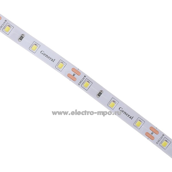 С1001. Лента светодиодная 500420 GLS-2835-60-4.8-12-IP20-PRO-6 24Вт 6500К 12В пост. тока 5м (General)